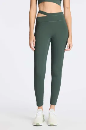 Aria Asymmetric Legging - Balsam Green