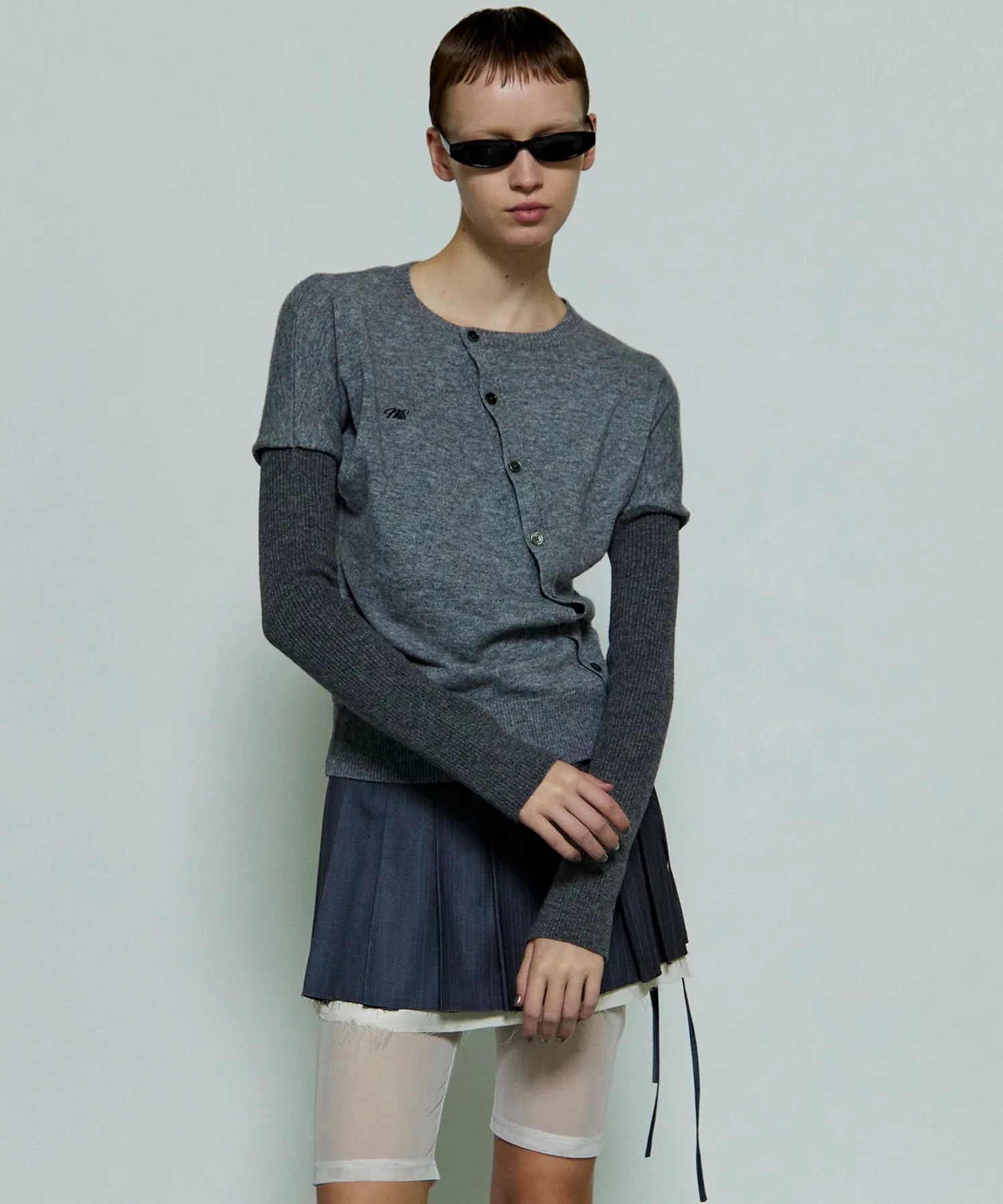 Asymmetry Knit Cardigan