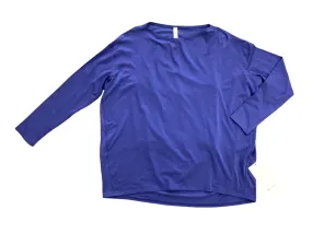 Athletic Top Long Sleeve Crewneck By Lululemon In Blue, Size: 12