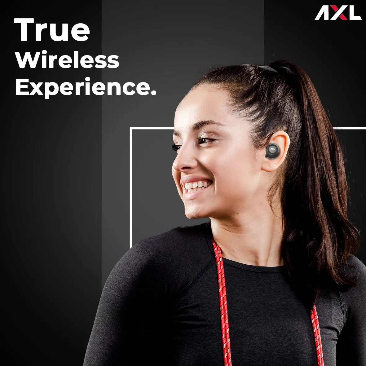 AXL A12J Bluetooth Truly Wireless in-Ear Earbuds with Mic (Black)