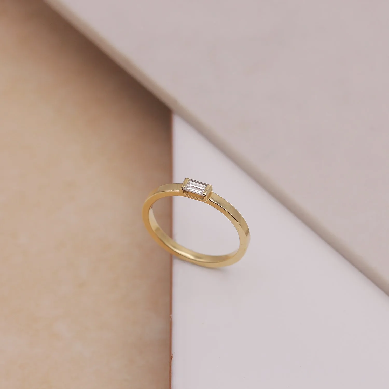 Baguette Gold Ring Diamond