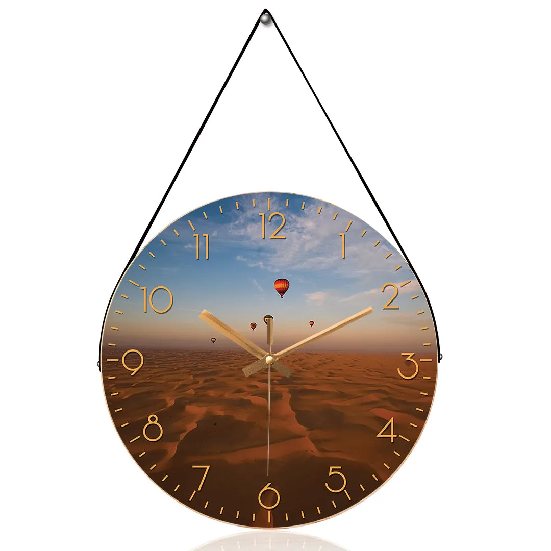 Balloons Over Sand Dubai Desret Wall Clock