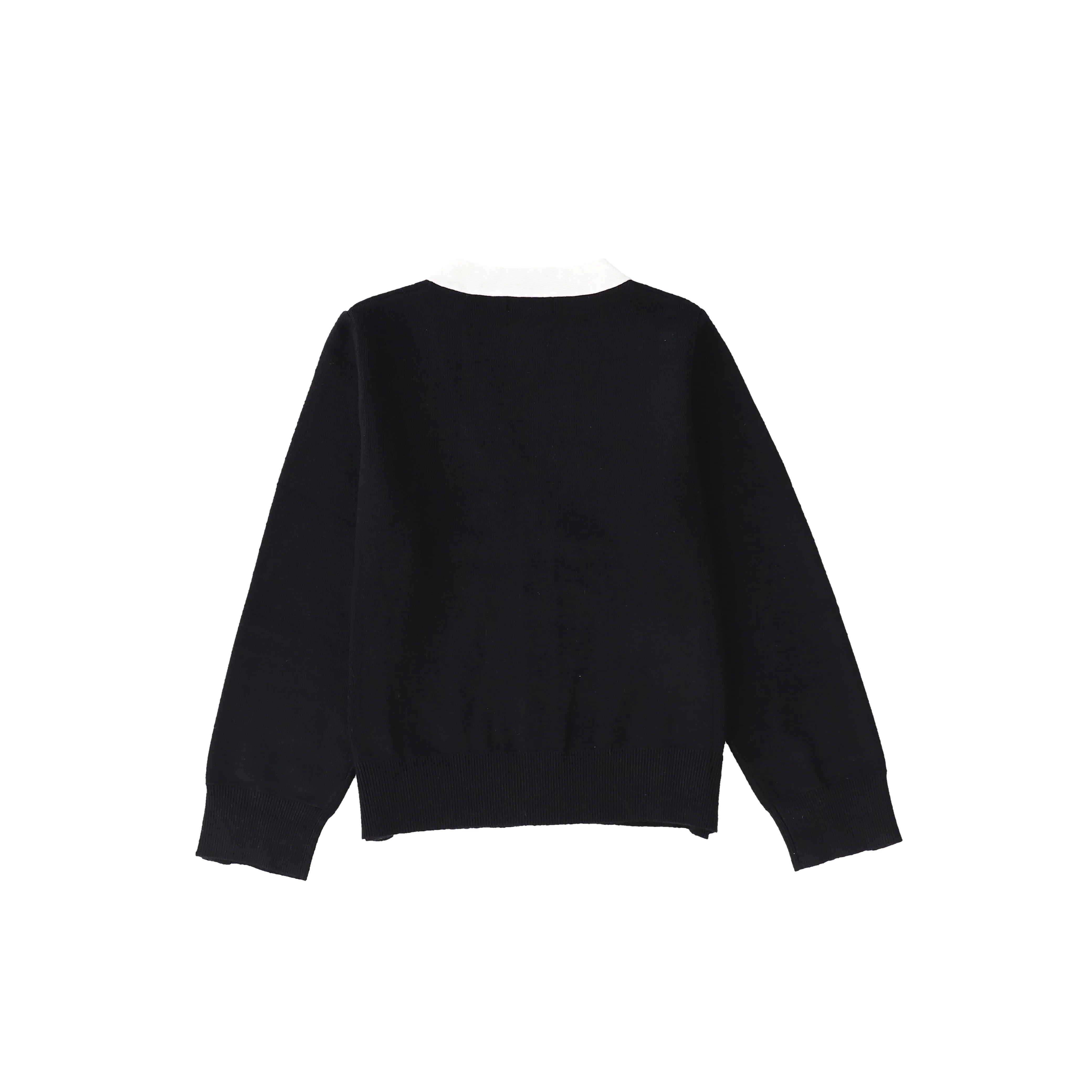 Bamboo Black Contrast Trim Cardigan