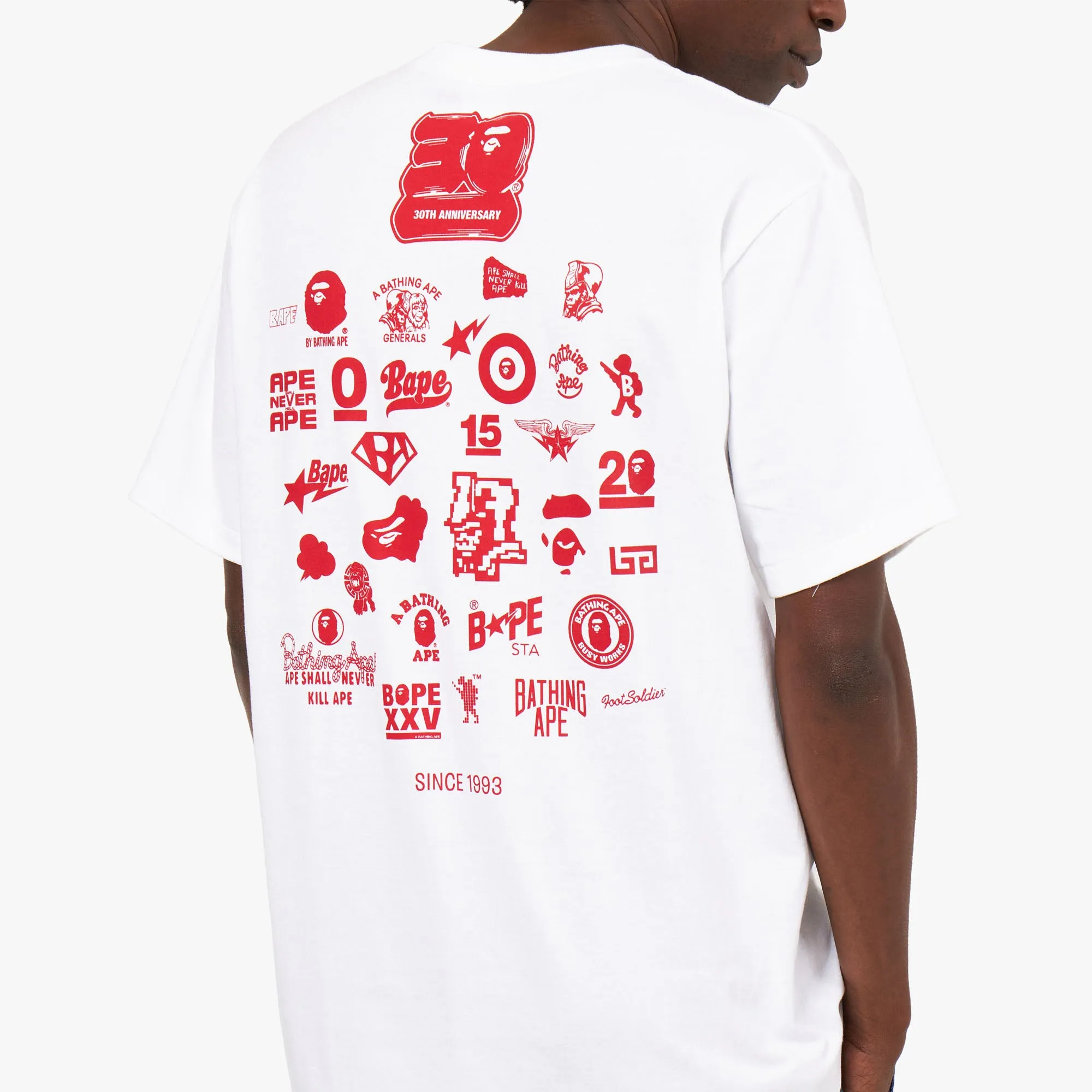 BAPE 30th Anniversary T-shirt #2 White / Red