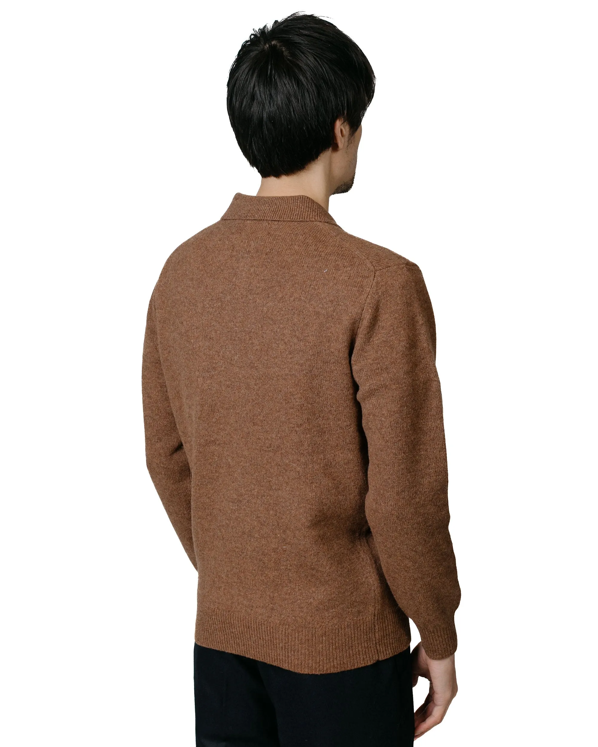 Beams Plus Knit Polo 9G Brown