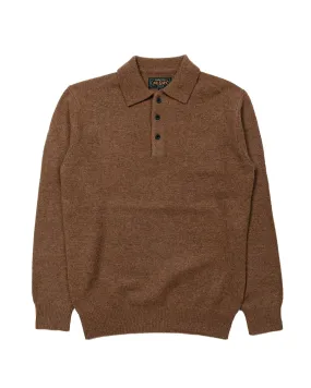 Beams Plus Knit Polo 9G Brown