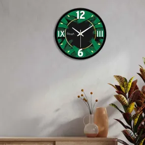 Beautiful Art of Green Leafs Designer Wall Clock