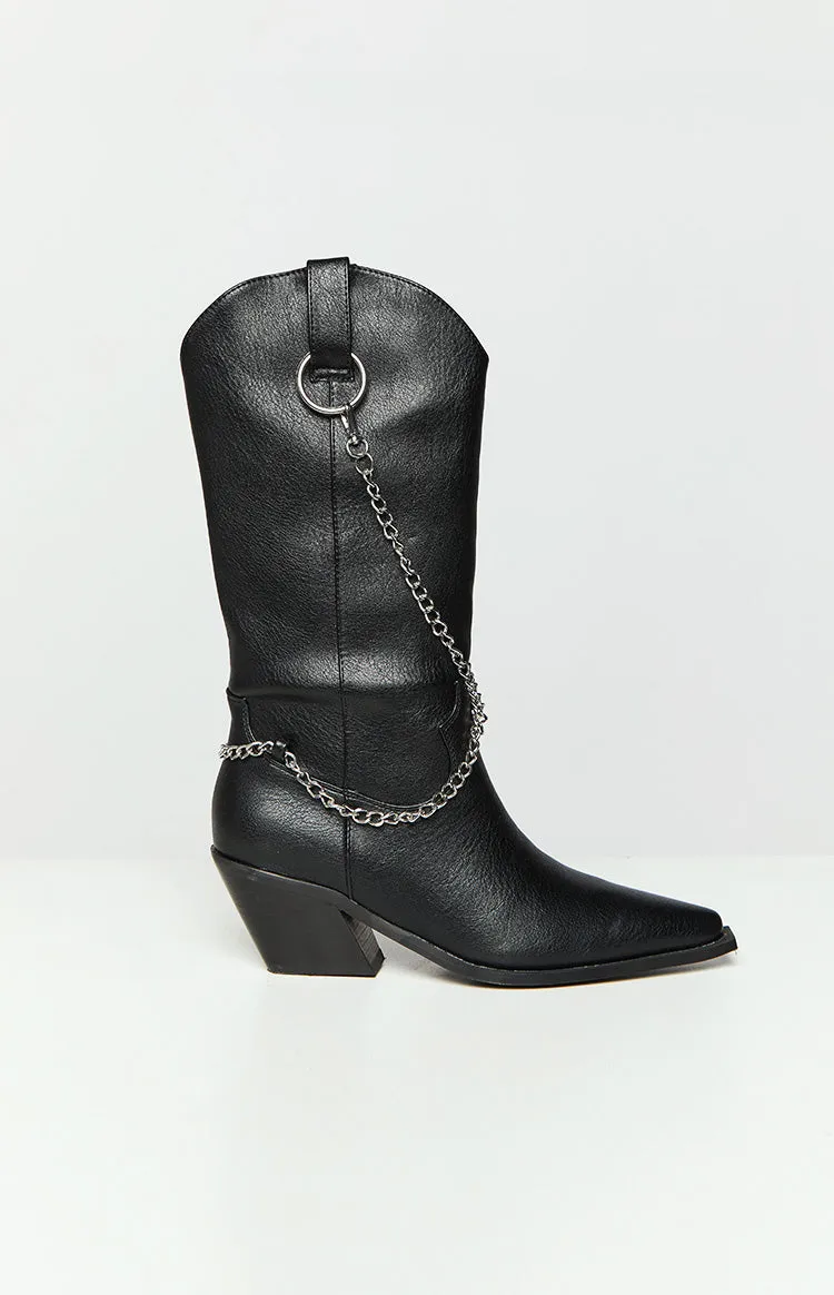 Billini Edward Black Cowboy Boots