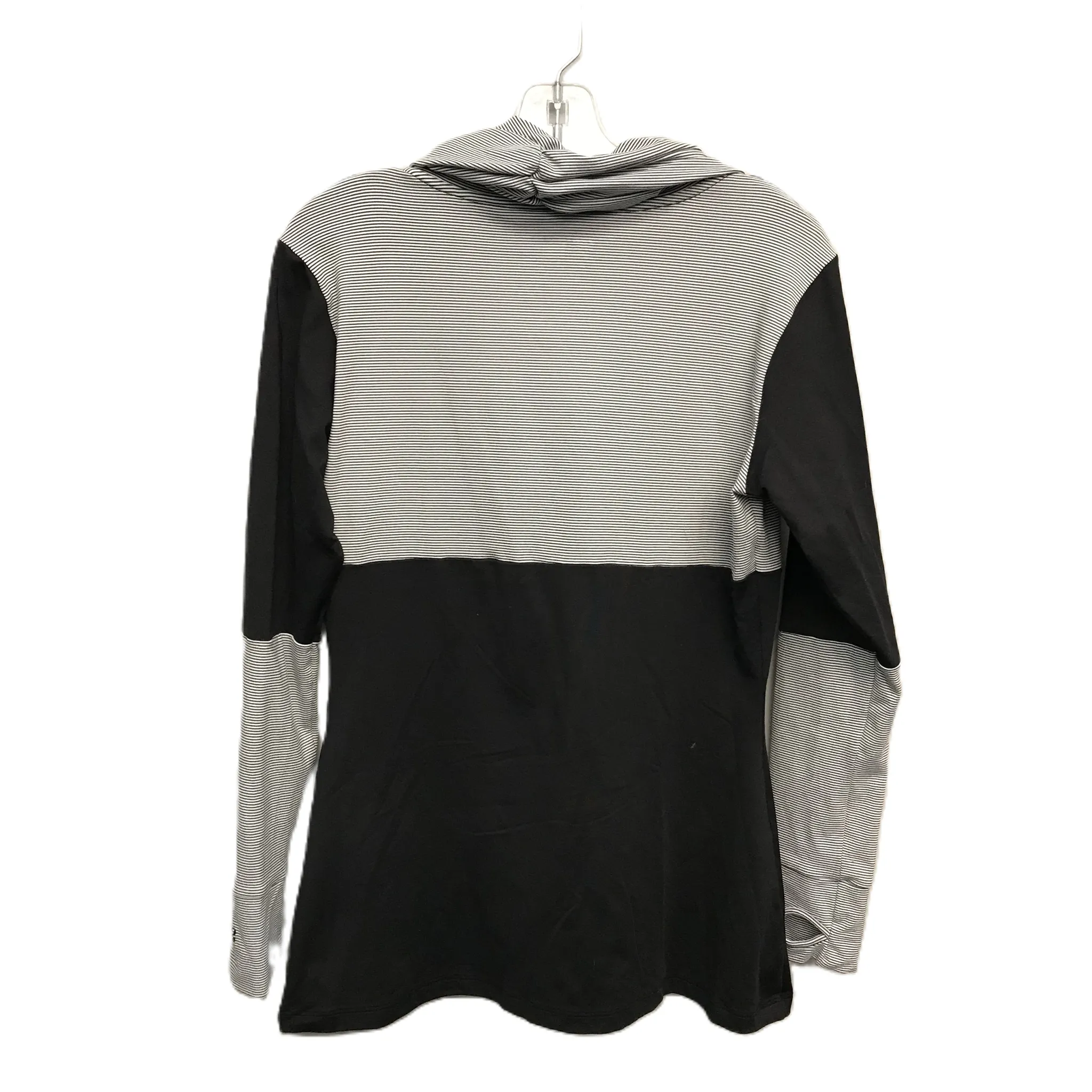 Black & White Athletic Top Long Sleeve Collar By Albion, Size: M