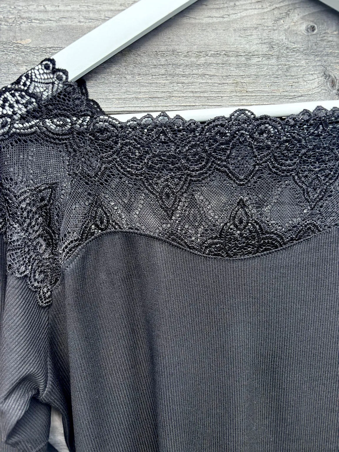 Black Long Sleeve Lace Top Ruby