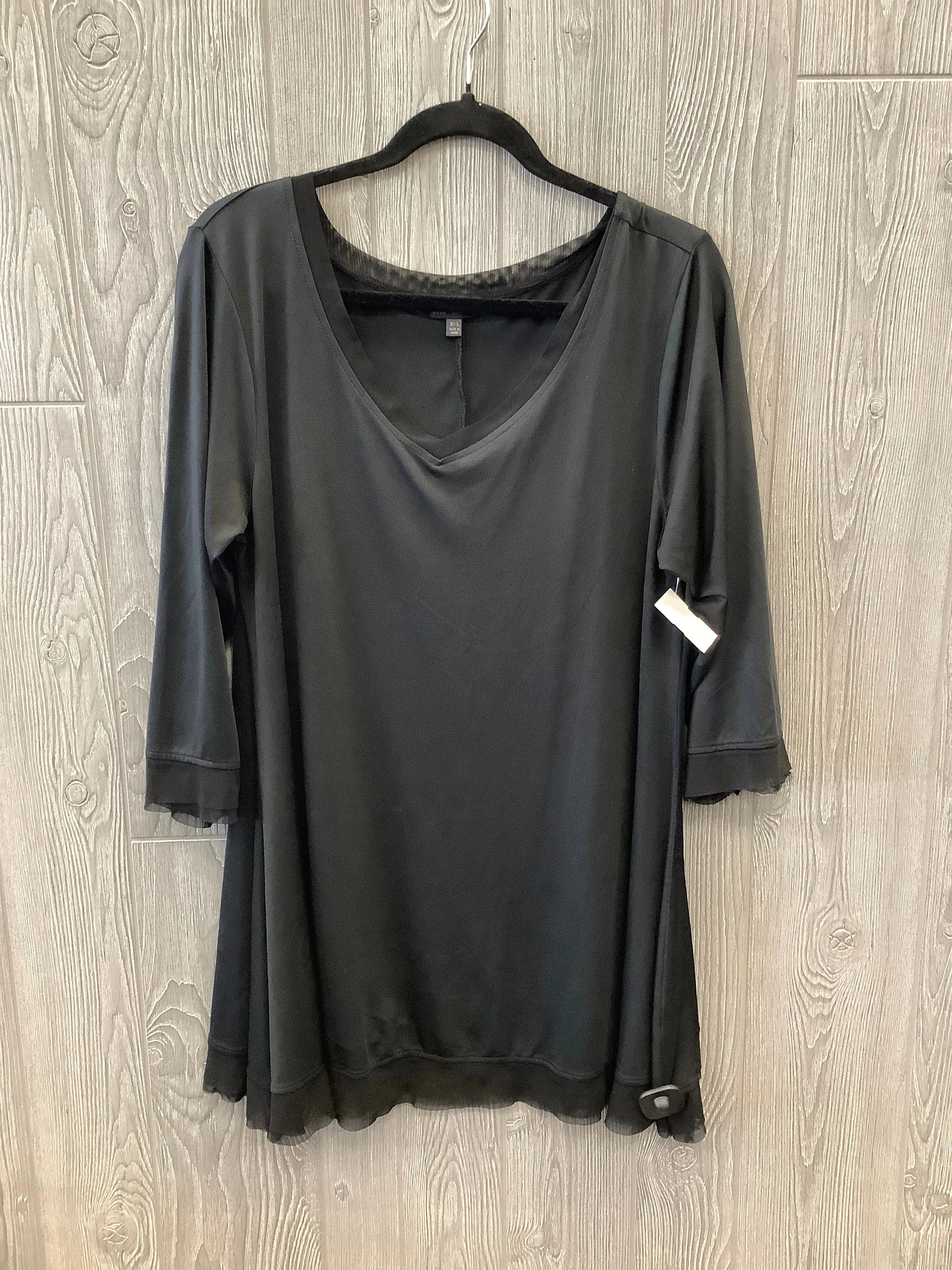 Black Top Long Sleeve Coco And Carmen, Size Xxl