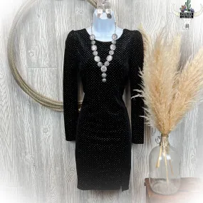 Black Velvet Shimmer Dress