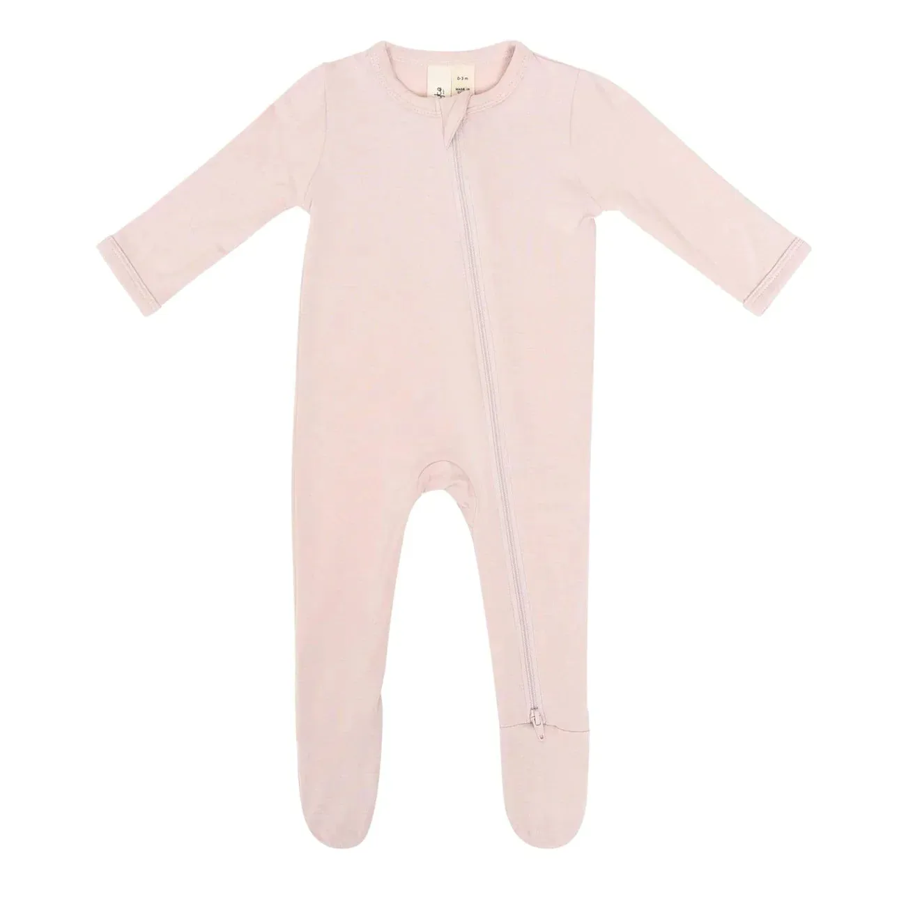 Blush Zippered Footie Pajama