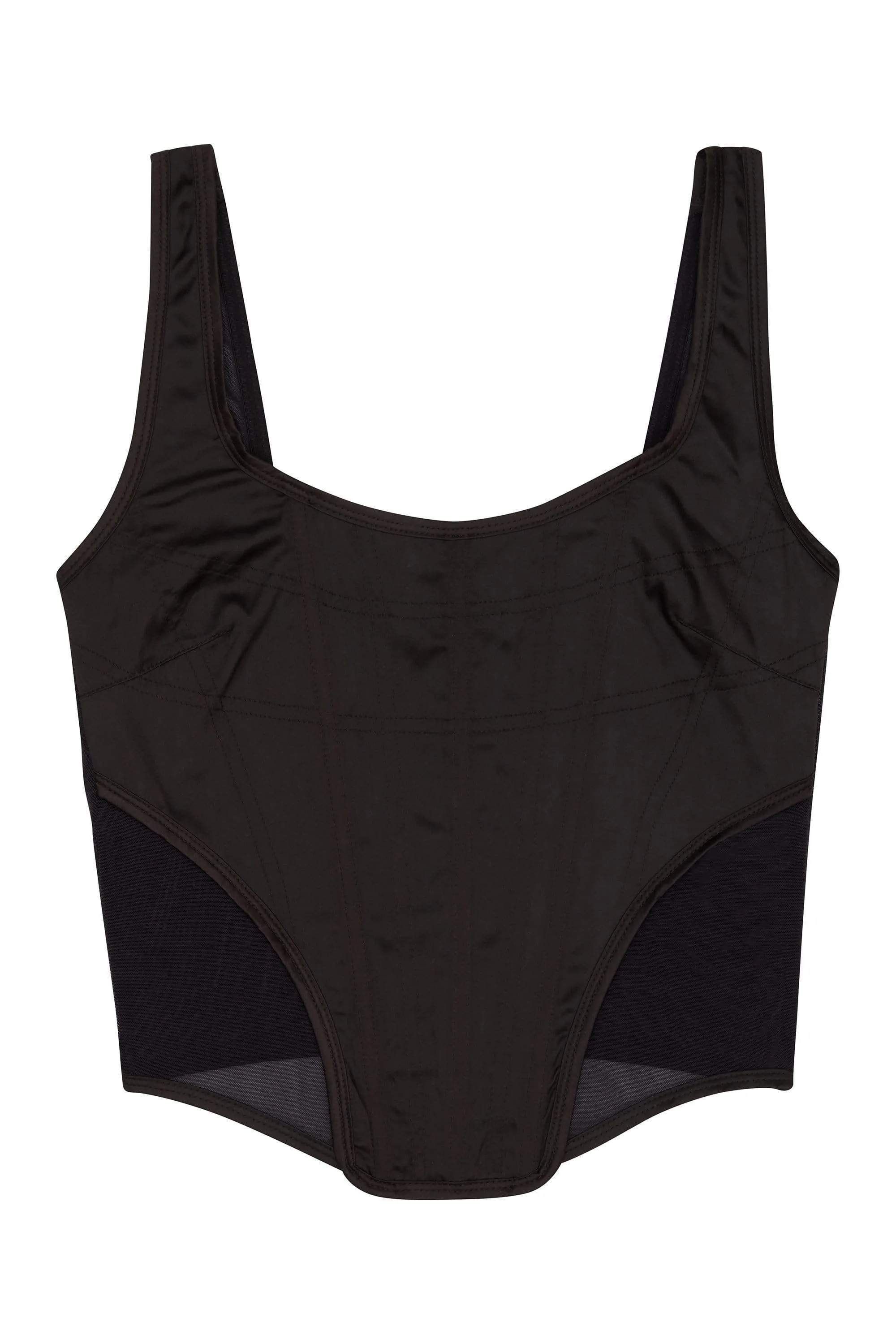 Bobbi Panelled Basque Black