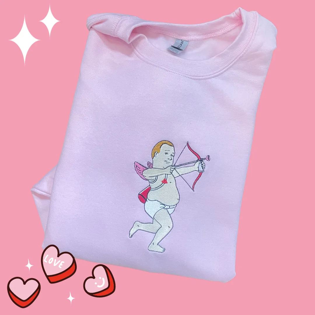 Bobby Hill Cupid Embroidered Crewneck Sweatshirt