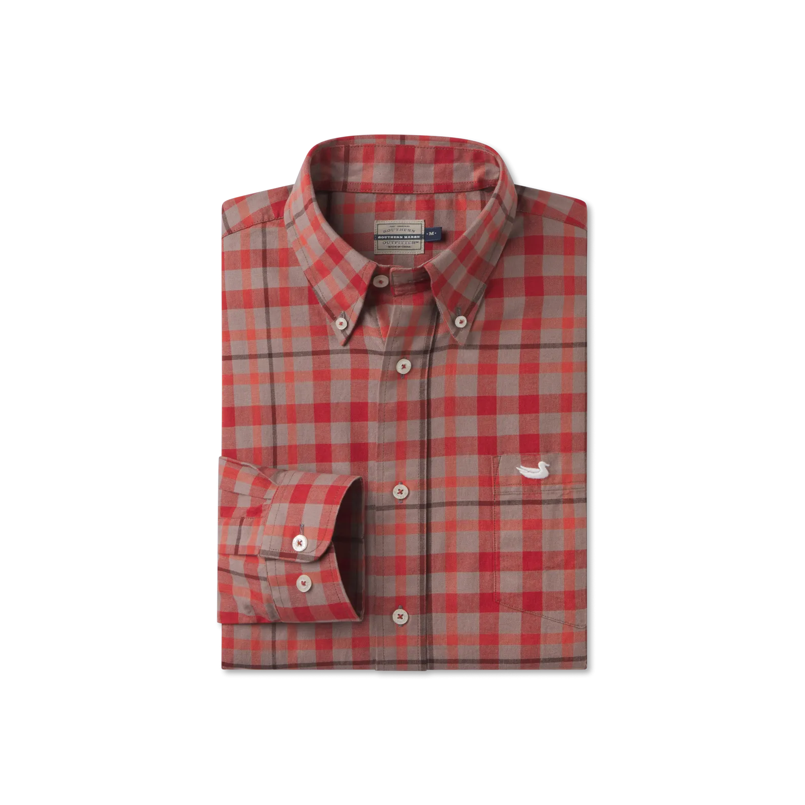 Boundary Washed Plaid Dress Shirt