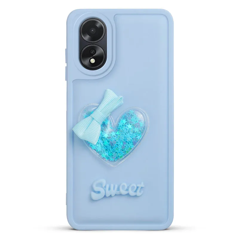 Bow Heart Cute Phone Back Cover for Oppo A38 4G