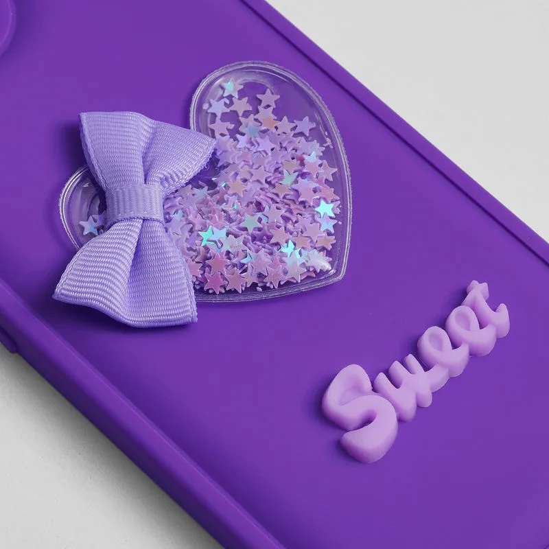 Bow Heart Cute Phone Back Cover for Oppo A38 4G