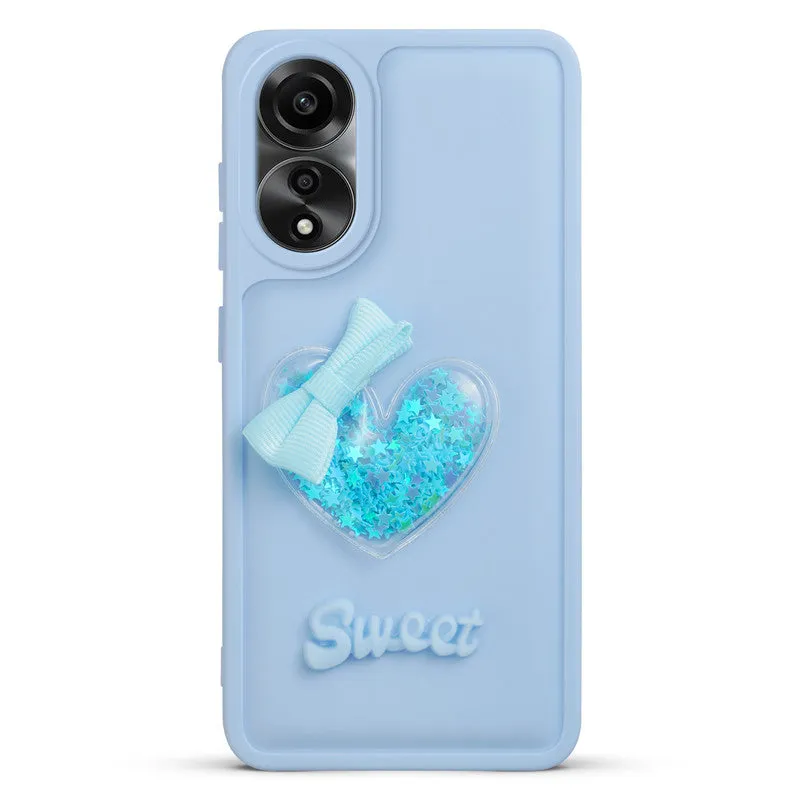 Bow Heart Cute Phone Back Cover for Oppo A78 4G