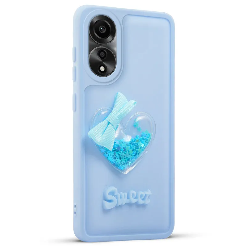 Bow Heart Cute Phone Back Cover for Oppo A78 4G