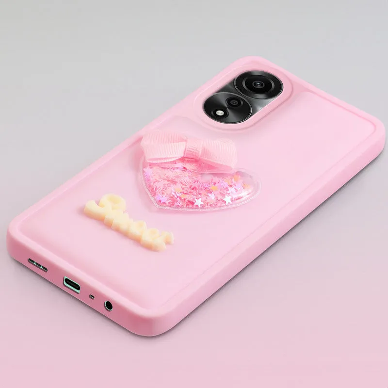 Bow Heart Cute Phone Back Cover for Oppo A78 4G