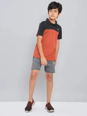 Boys Colorblock Slim Fit Polo T-shirt with TECHNO COOL 