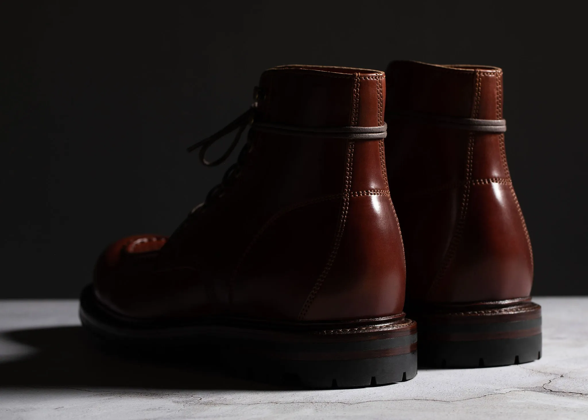 Brass Boot Garnet Shell Cordovan