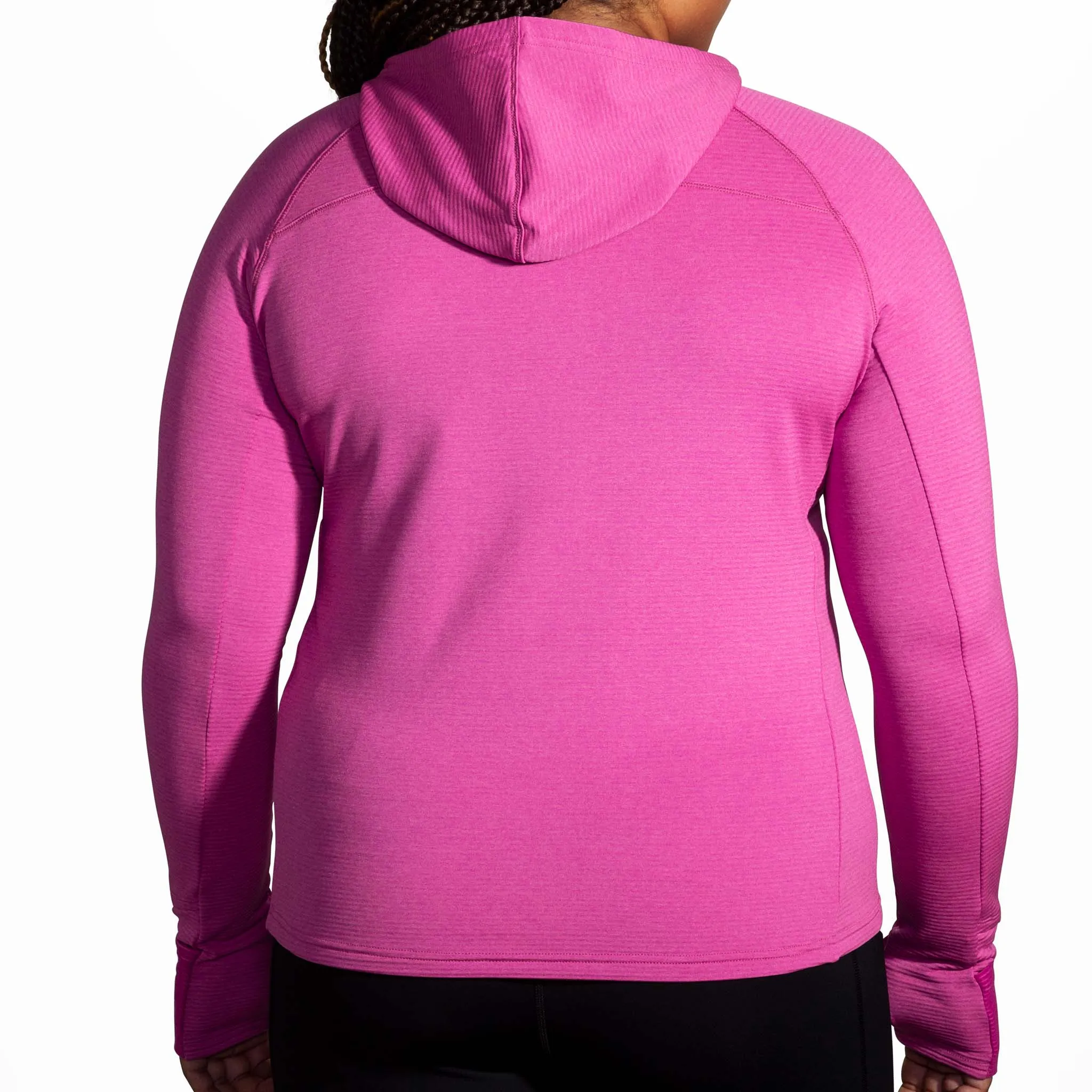 Brooks | Women's Notch Thermal Hoodie 2.0 - Heather Frosted Mauve