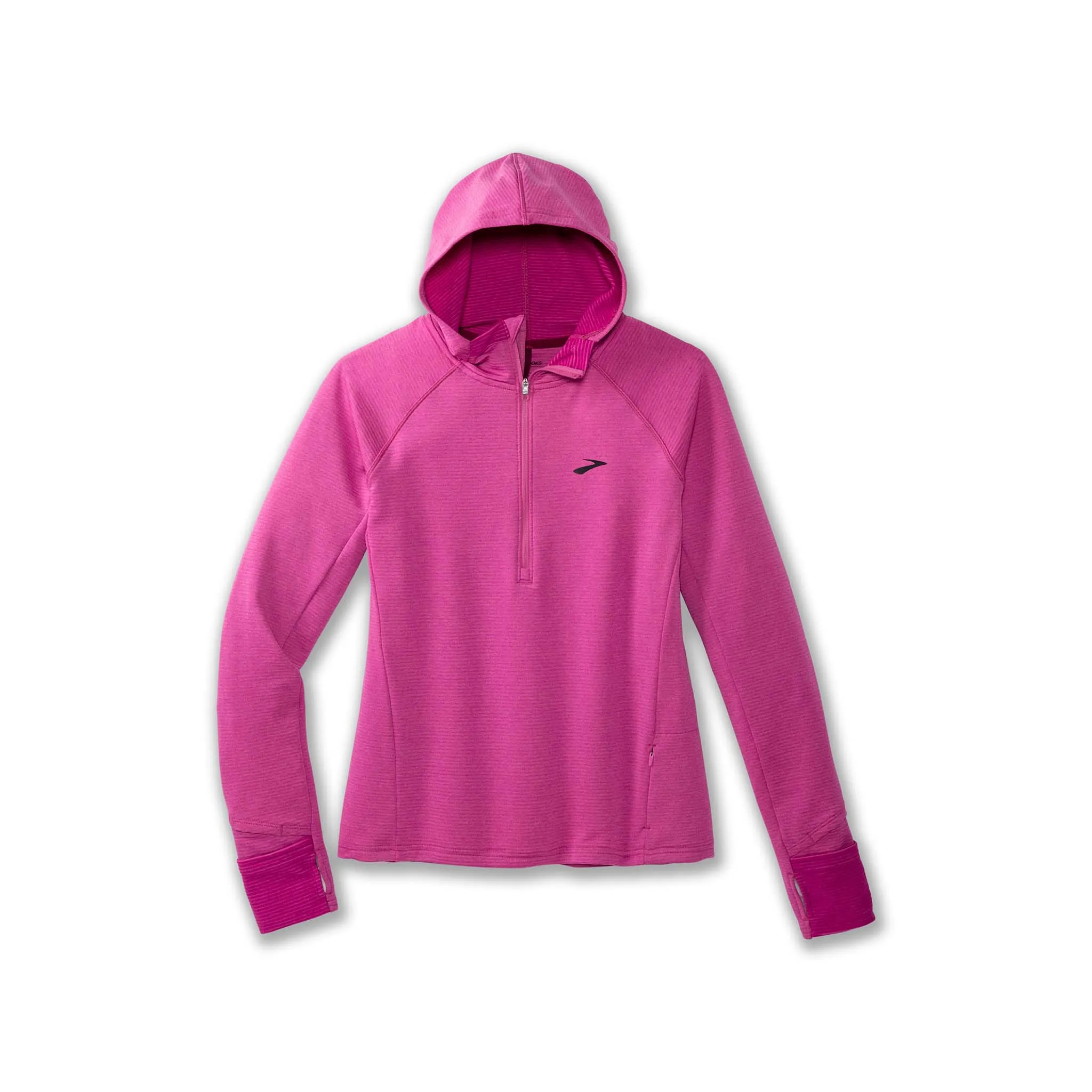 Brooks | Women's Notch Thermal Hoodie 2.0 - Heather Frosted Mauve