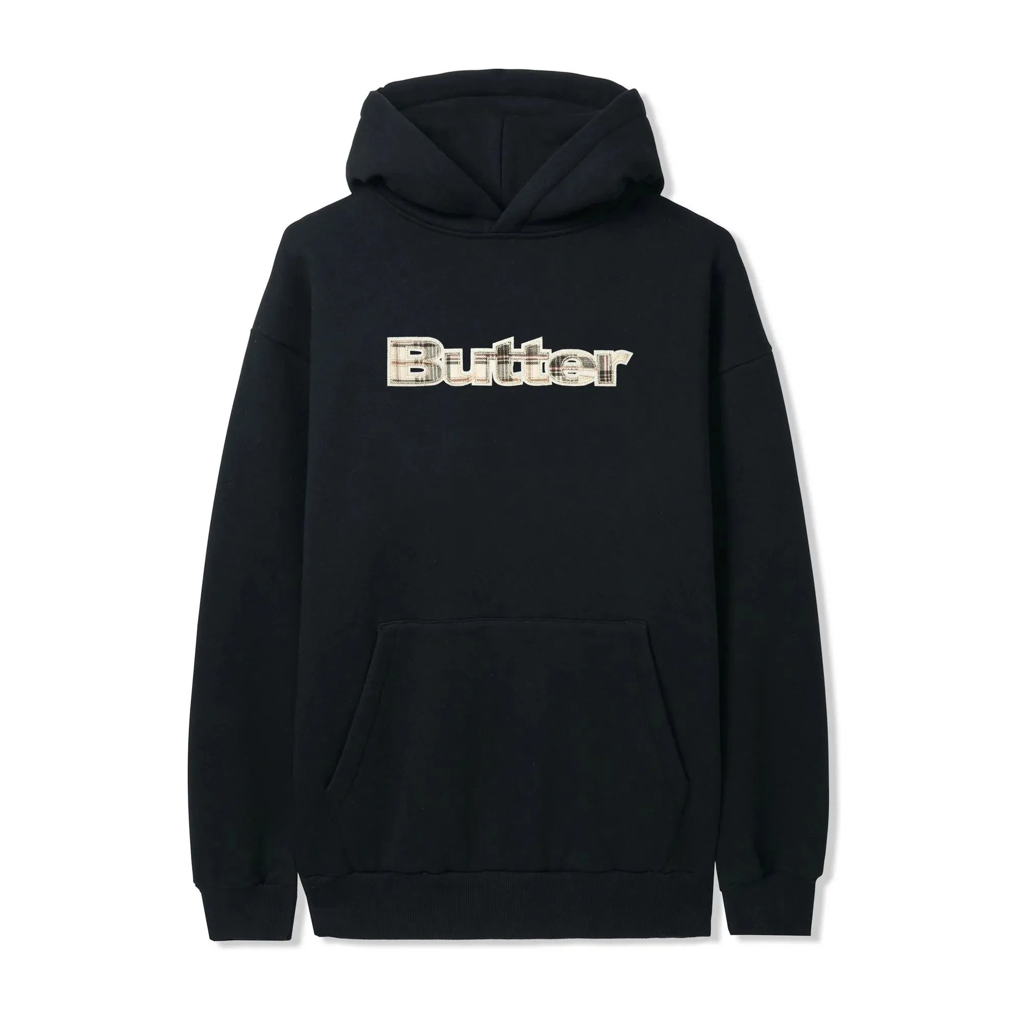 Butter Goods - Plaid Applique Pullover Hood (Black)