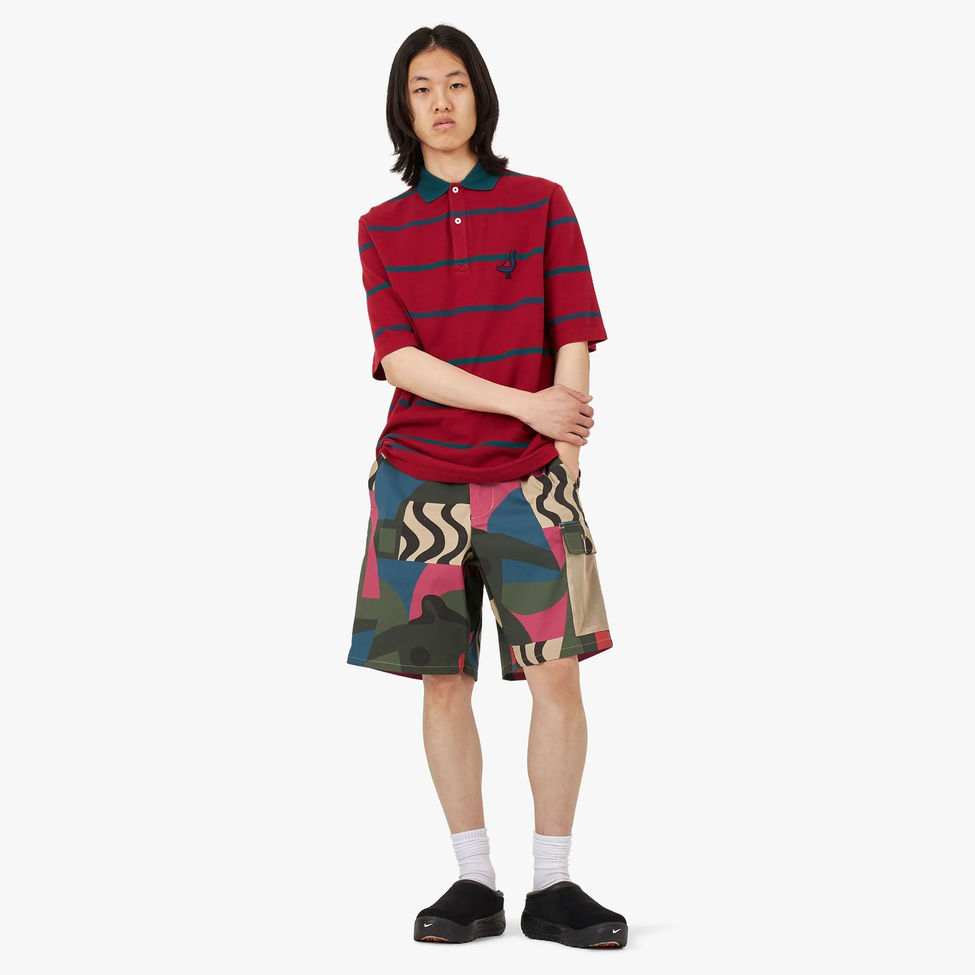 by Parra Distorted Camo Shorts / Pink