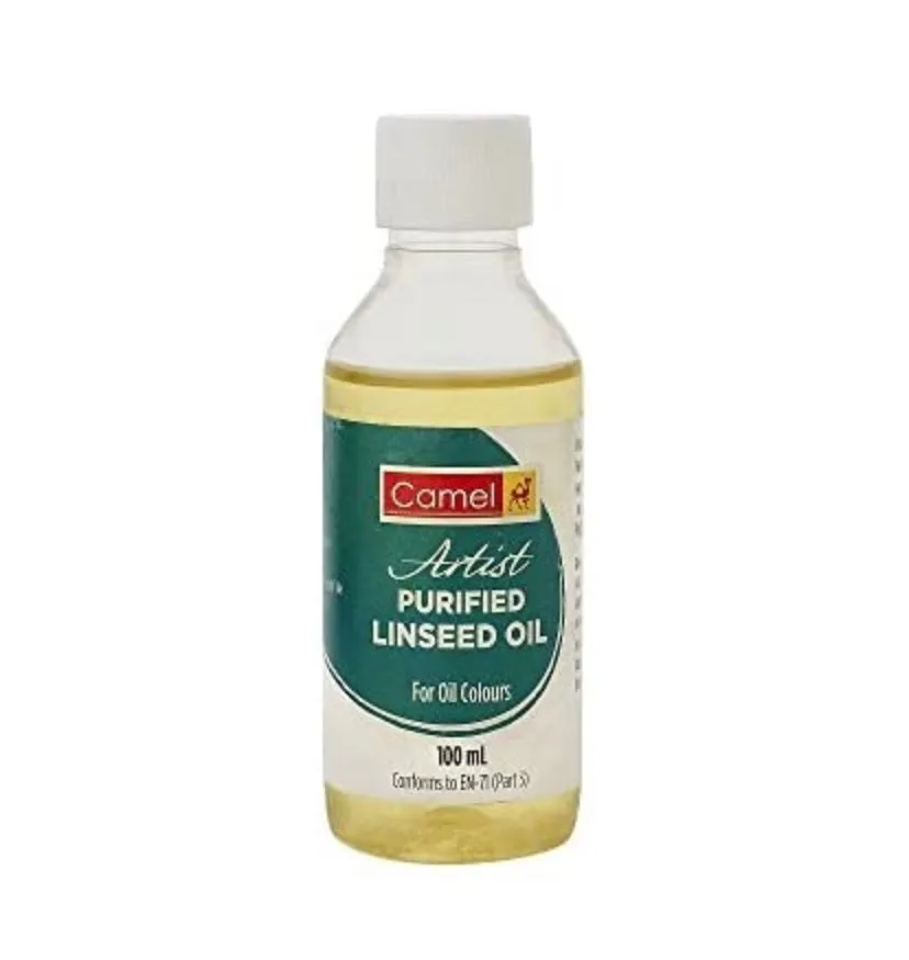 Camel Artist Purified Linseed Oil for Oil Color, 100ml