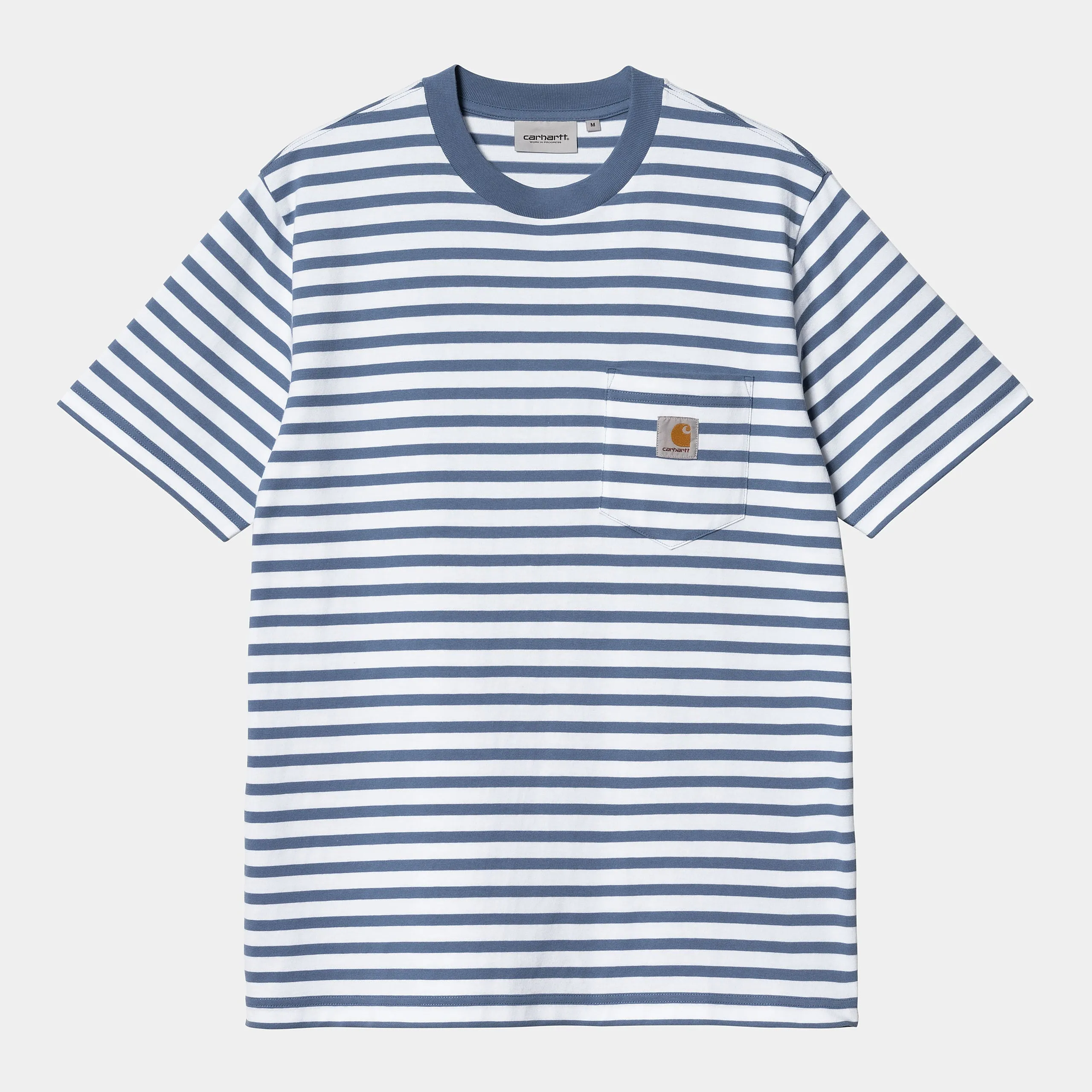 Carhartt WIP - Seidler Stripe Pocket T-Shirt - Sorrent / White