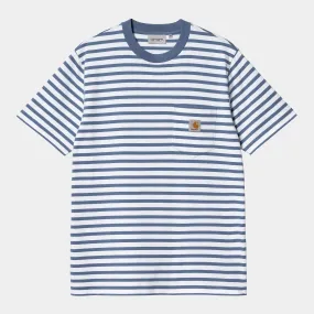 Carhartt WIP - Seidler Stripe Pocket T-Shirt - Sorrent / White