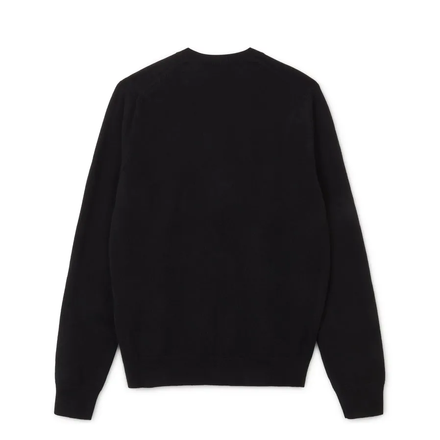 CDG Shirt Forever - Round Neck Lambswool Cardigan - (Black)