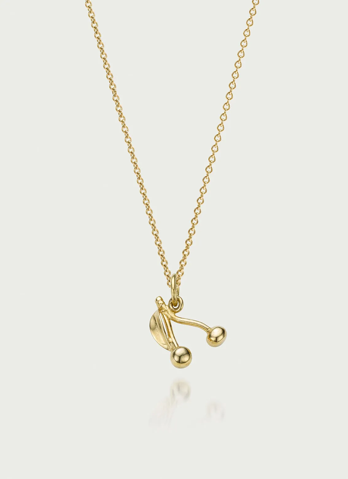 Cherry charm 14k gold