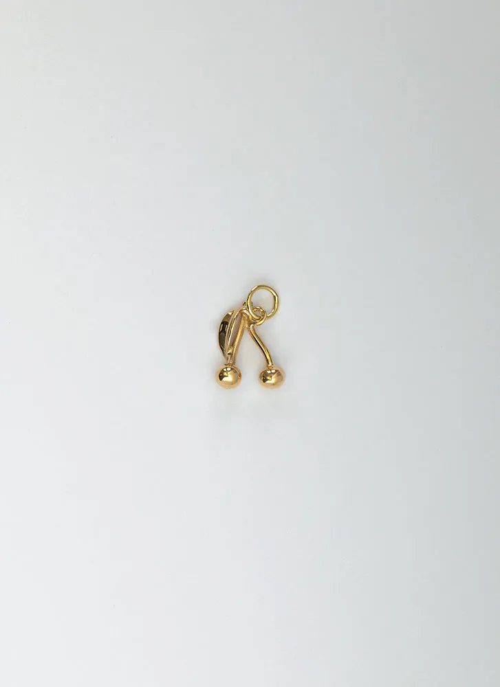 Cherry charm 14k gold