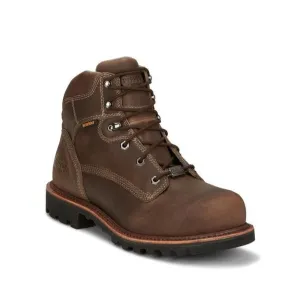 Chippewa Men's Bolville 6" Comp Toe WP Metguard Work Boot- Brown- 73201