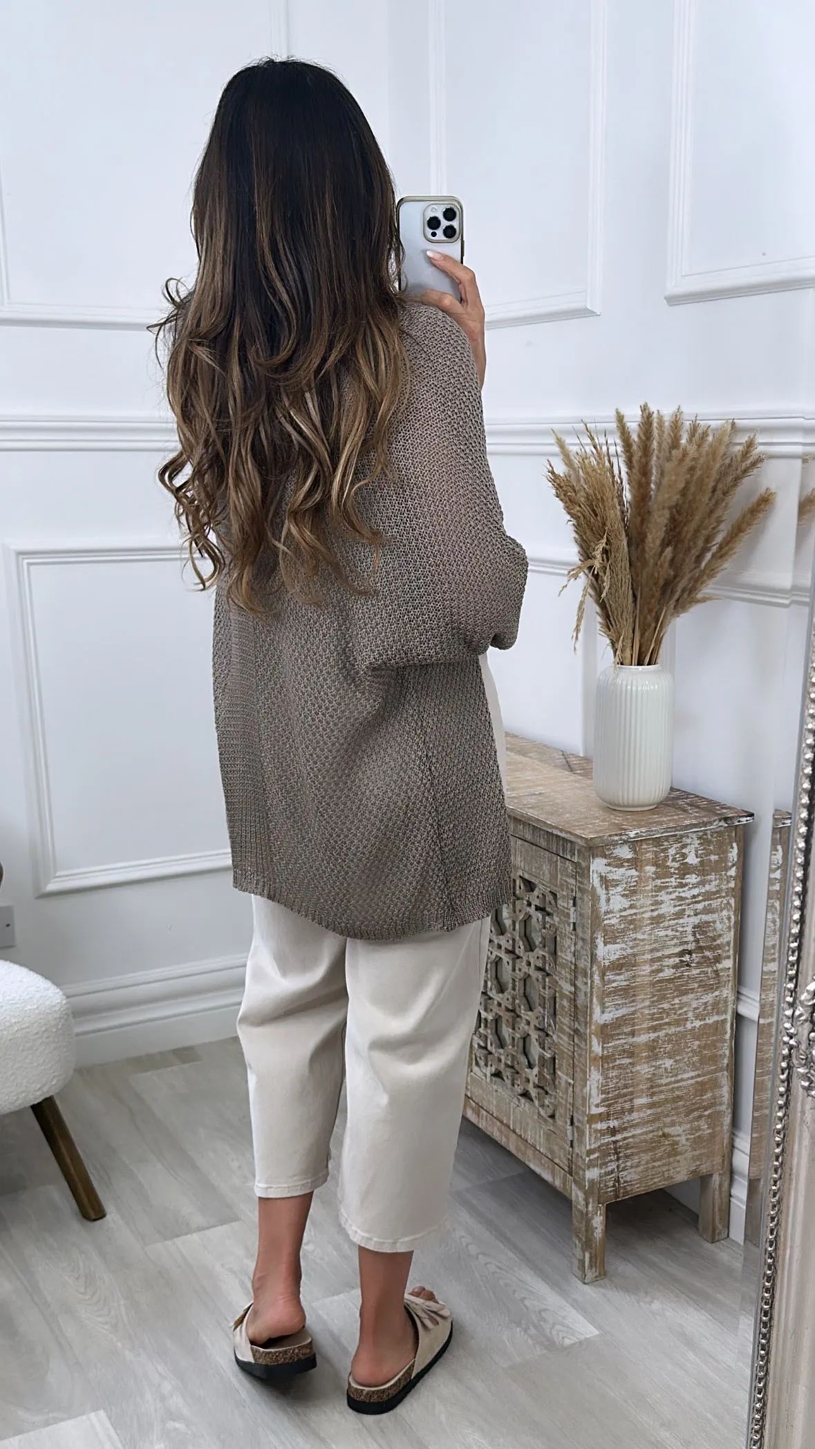 Clara Light Brown Knit Cardigan