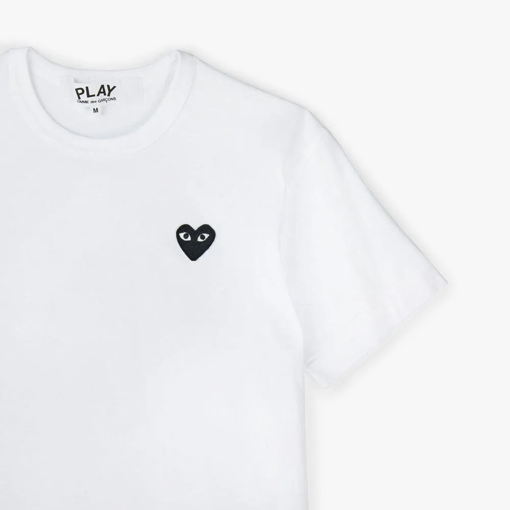 COMME des GARCONS PLAY Black Heart T-Shirt / White