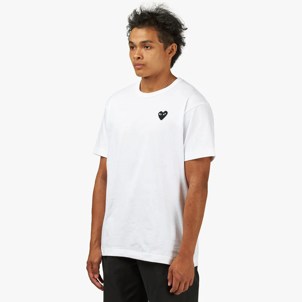 COMME des GARCONS PLAY Black Heart T-Shirt / White