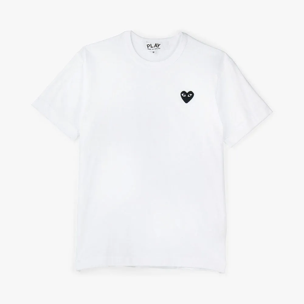 COMME des GARCONS PLAY Black Heart T-Shirt / White