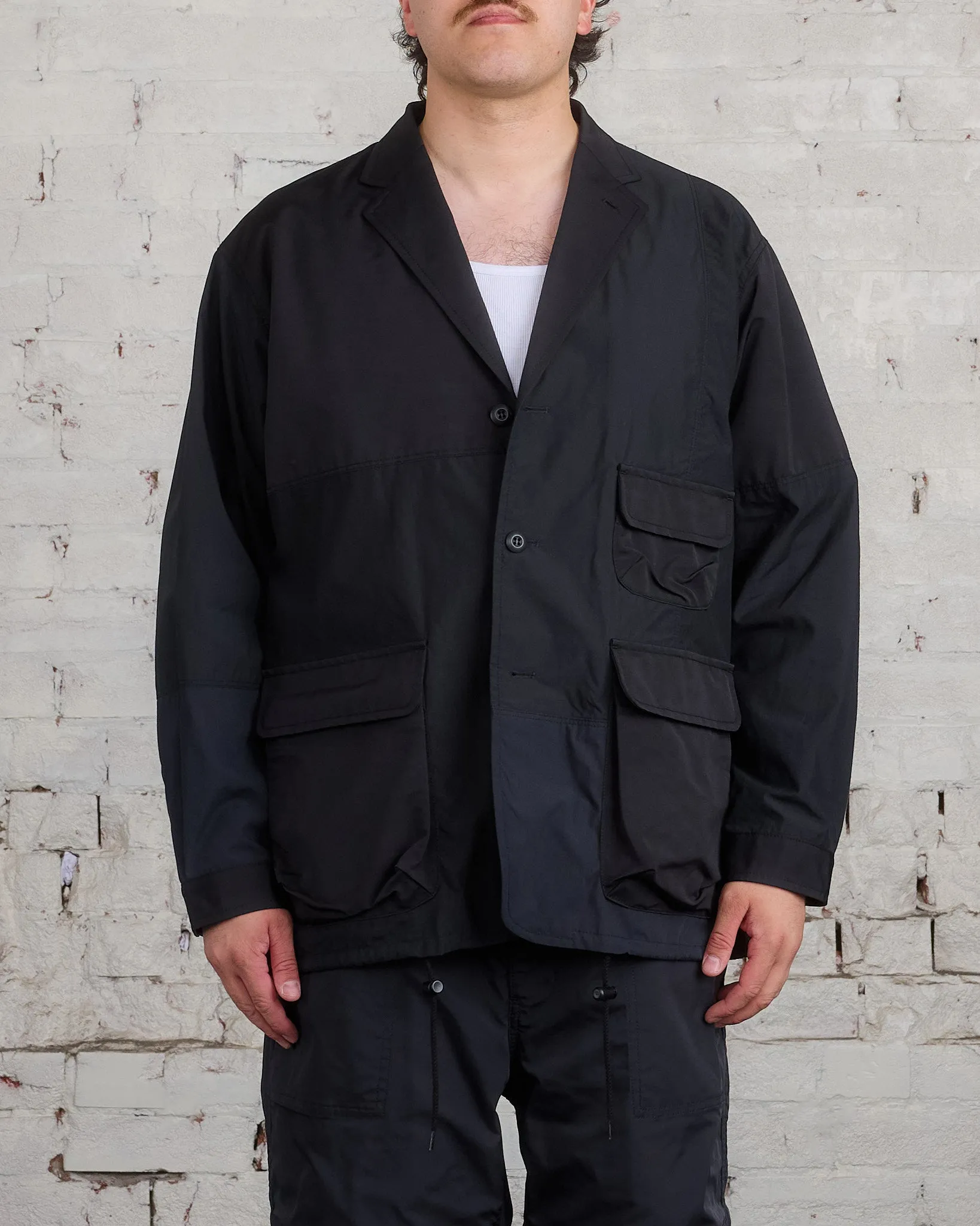 COMME des GARÇONS HOMME Cotton Nylon Cloth Mix Sport Jacket Black