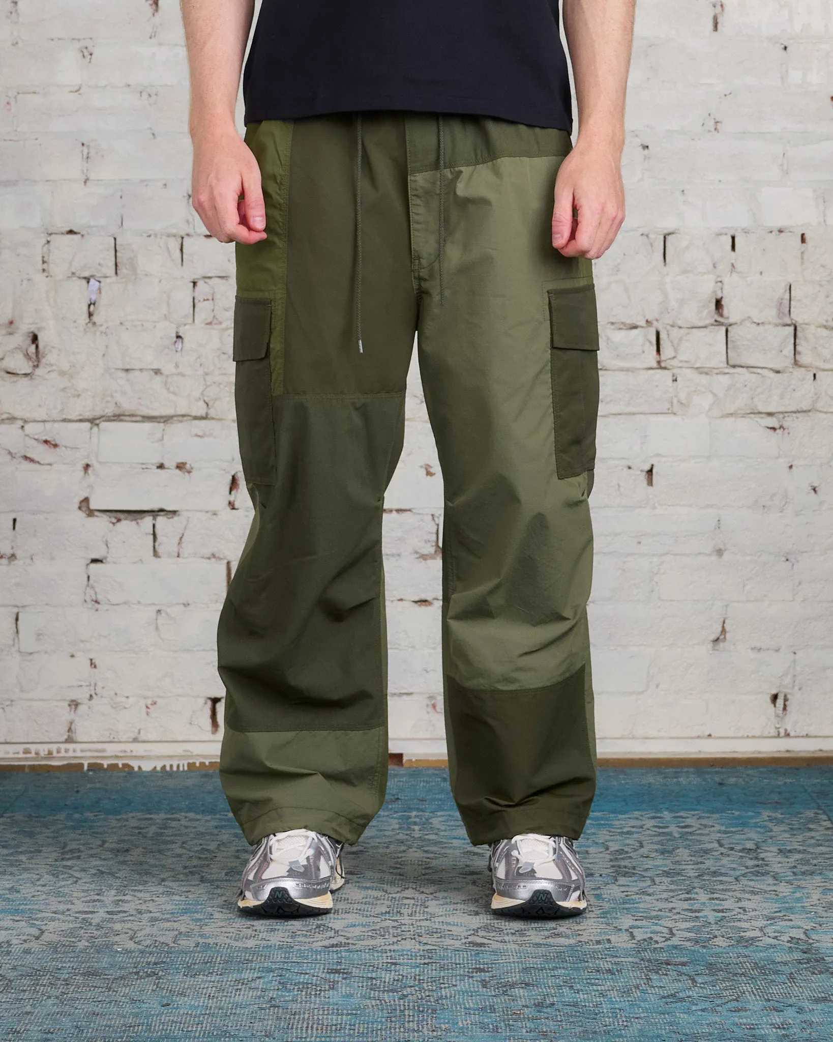 COMME des GARÇONS HOMME Cotton Nylon Mix Cloth Cargo Pant Khaki