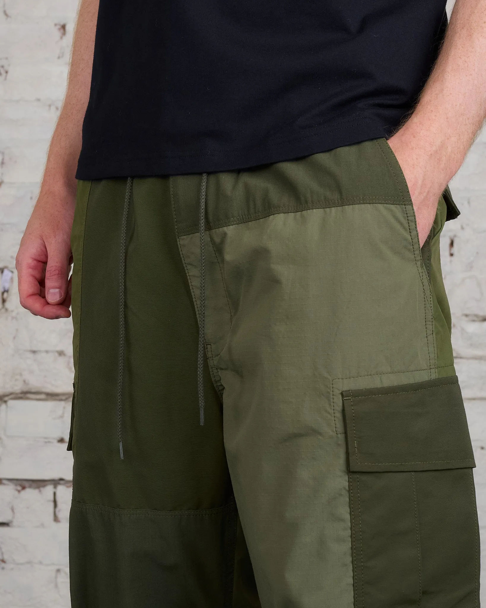 COMME des GARÇONS HOMME Cotton Nylon Mix Cloth Cargo Pant Khaki