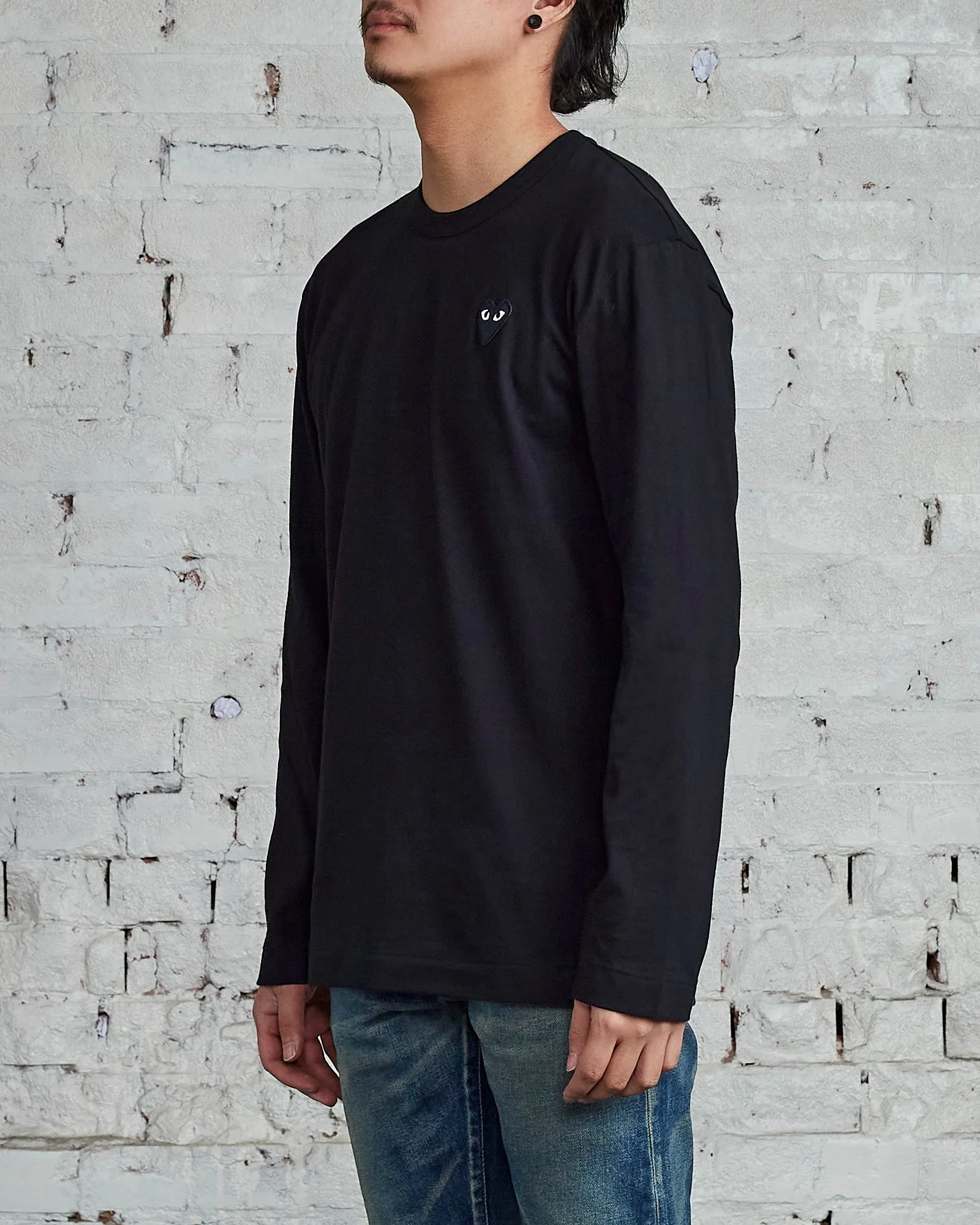 Comme des Garçons PLAY Black Heart Long Sleeve T-Shirt Black