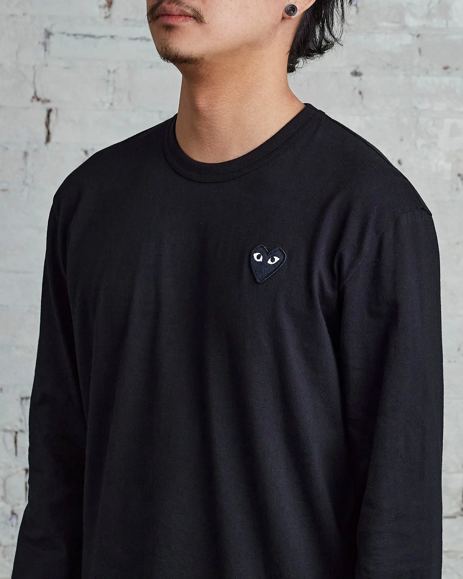 Comme des Garçons PLAY Black Heart Long Sleeve T-Shirt Black