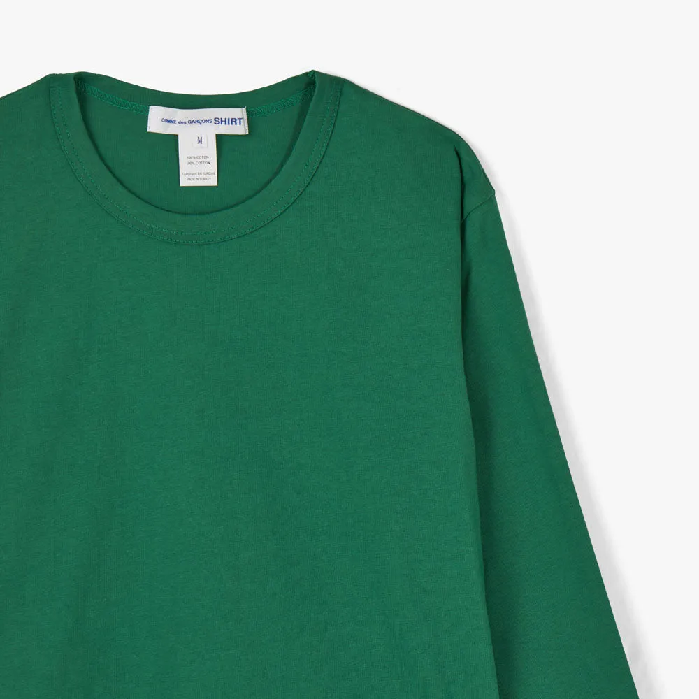 COMME des GARÇONS SHIRT Plain Jersey Long Sleeve T-shirt / Green