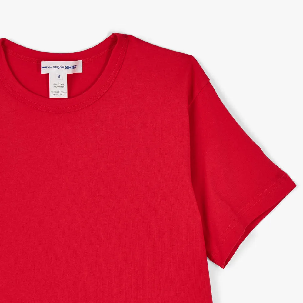 COMME des GARÇONS SHIRT Plain Jersey T-shirt / Red