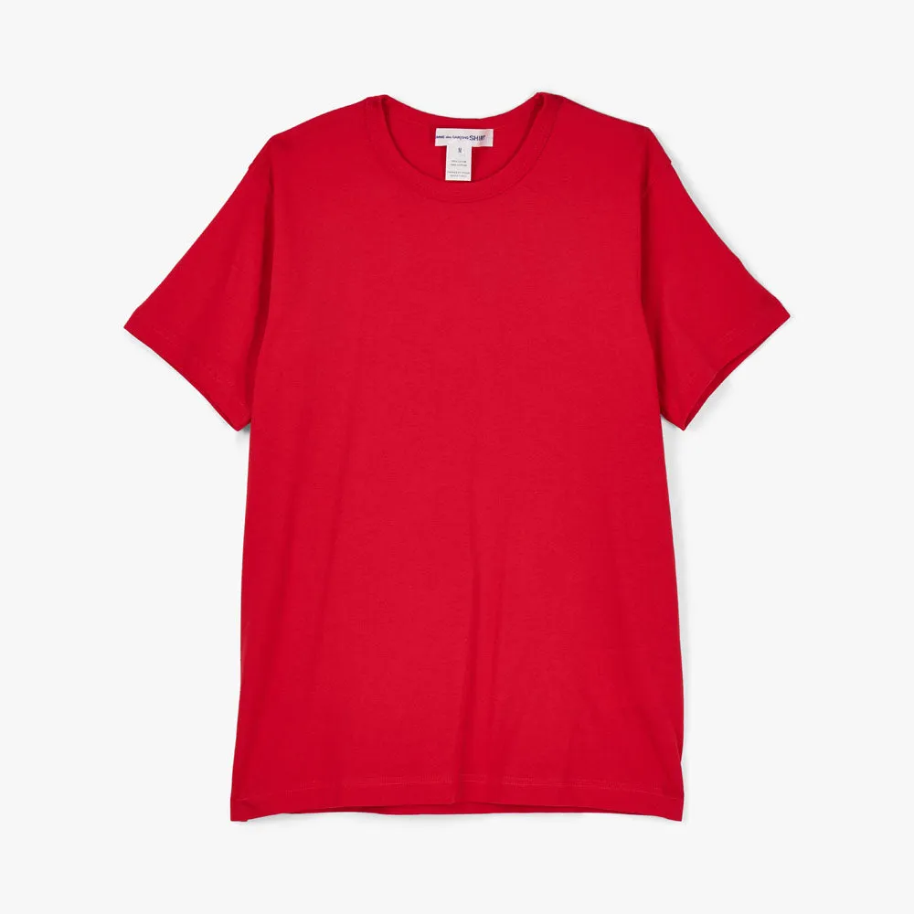 COMME des GARÇONS SHIRT Plain Jersey T-shirt / Red